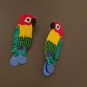 Beaded Parrot Earrings